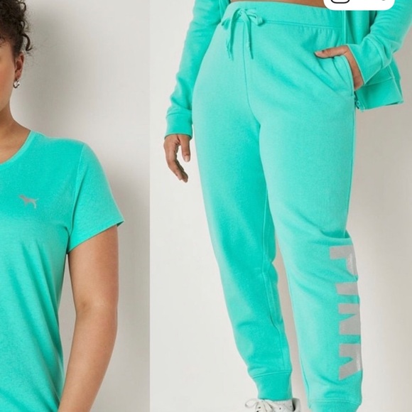 Victoria's Secret Pants - Victoria's Secret Teal Joggers